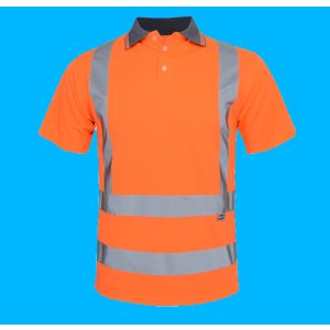 High-vis shorts sleeve polo shirt