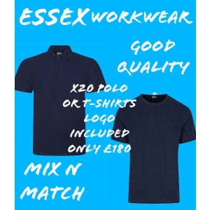20 Polo or T-shirts Mix 'N' Match including logo only £180